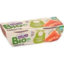 Bio Pommette Carotte BIO dès 4 mois les 2 pots de 120 g