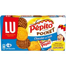 Biscuits PEPITO pocket chocolat au lait lu 230g
