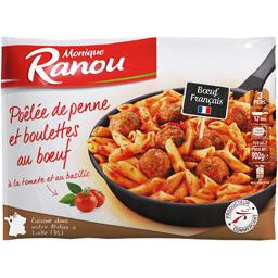 Monique Ranou Poêlée de penne et boulettes au bœuf tomate basilic le sachet de 900 g