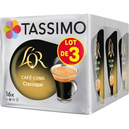 Tassimo Carte Noire - Capsules de café long intense les 3 boites de 16 capsules - 384g