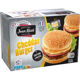 Jean Rozé Cheddar Burger la boite de 4 burgers - 560 g