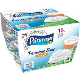 Fromage Blanc Sucre Paturages Les 8 Pots De 100 G Shoptimise