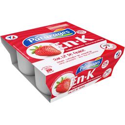 Pâturages Spécialité laitière En-K sur lit de fraise 0% MG les 4 pots de 100 g