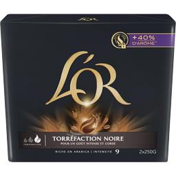 L'Or Café Moulu Torréfaction Noire Intensité 9 - 1,5 kg - 3 Lots de 2x250 g