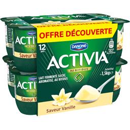 Danone Activia - Lait fermenté au bifidus saveur vanille les 12 pots de 125 g - offre découverte
