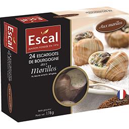Escal Escargots de Bourgogne aux morilles au beurre extra-... la boite de 178 g