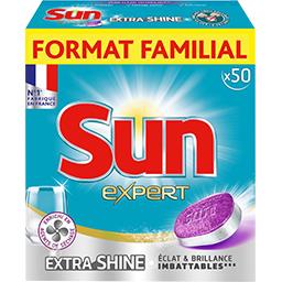 Sun Expert - Tablettes lave-vaisselle Extra Shine la boite de 50 tablettes - 875 g - Eco Pack