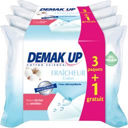 Demak'up fraicheur lingettes démaquillantes peaux sèches et sensibles X100 (3...