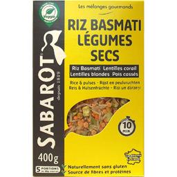 Sabarot Riz basmati légumes secs la boite de 400 g