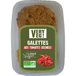 Very Veg Galettes aux tomates séchées BIO la barquette de 180 g