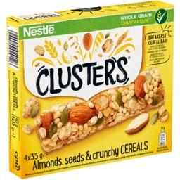 Nestlé Céréales Clusters - Barre de céréales amandes & graines de co... les 4 barres de 35 g