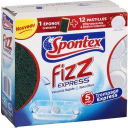 Fizz express vaisselle rapide & sans effort SPONTEX 1 éponge + 12 pastilles