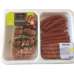 Jean Rozé Assortiment chipolatas/merguez/brochettes de porc la barquette de 2 kg