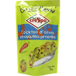 Crespo Cocktail d'olives dénoyautées pimentées le sachet de 70 g