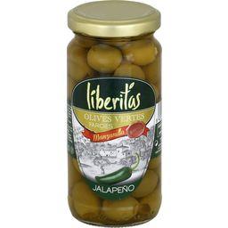 Liberitas Olives vertes farcies jalapeno le bocal de 140 g net égoutté