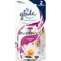 Glade Sense & Spray - Recharge désodorisant Relaxing Zen les 2 recharges de 18 ml