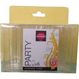 Home - Verrines tube plastique Party Home - Verrines tube plastique Party,DOMEDIA,le sachet de 6