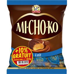La Pie qui Chante Caramel tendres Mi-Cho-Ko enrobés chocolat au lait le paquet de 308 g