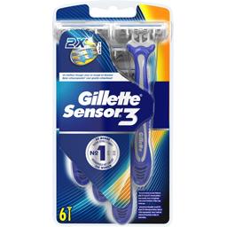 Gillette Sensor 3 - Rasoirs jetable pour homme le paquet de 6