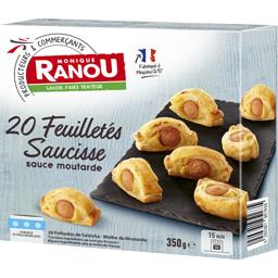 Mini feuilletés saucisse sauce moutarde Mini feuilletés saucisse sauce moutarde,CLAUDE LEGER,la boite de 350g