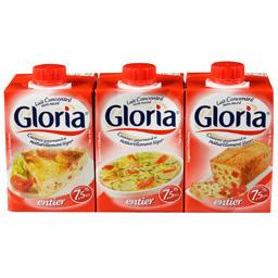 Lait concentré non sucré entier Lait concentré non sucré entier,GLORIA,les 3 briques de 20cl