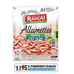 Monique Ranou Allumettes nature sel réduit les 2 barquettes de 75 g
