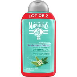 Le Petit Marseillais Shampooing fraîcheur détox tous types cheveux/cuirs ... le lot de 2 flacons de 250 ml