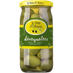 Olives Vertes Dénoyautées -25% de sel 160g