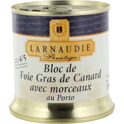 Larnaudie Bloc de foie gras de canard avec morceaux au Porto la boite de 190 g