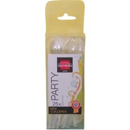 Home - Verrines mini cuillères plastique Party Home - Verrines mini cuillères plastique Party,DOMEDIA,le sachet de 25