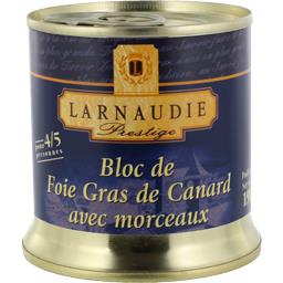 Larnaudie Bloc de foie gras de canard avec morceaux la boite de 190 g