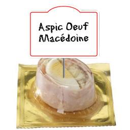 Aspic oeuf jambon Aspic oeuf jambon,Votre Traiteur A Sélectionné,La pièce de 90gr