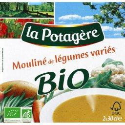 Mouliné de légumes variés bio Mouliné de légumes variés bio,LA POTAGERE,les 2 briques de 30cl