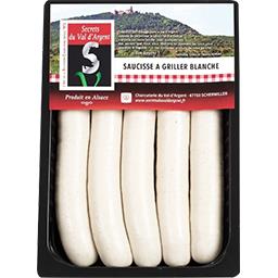 Secrets du Val d'Argent Saucisse blanche blanchie la barquette de 5 - 400 g