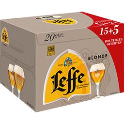 Leffe Bière blonde les 15 bouteilles de 33 cl