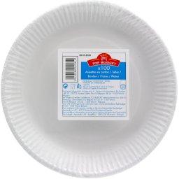 Assiettes en carton D23cm, x100 Assiettes en carton D23cm, x100,TOP BUDGET,