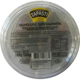 Tapasti Olives grecques Kalamata la barquette de 120 g net égoutté