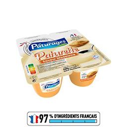 Pâturages Paturette - Crème dessert saveur madeleine les 4 pots de 115 g