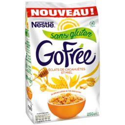 Nestlé Gofree Eclats de Cacahuètes/Miel Céréales Petit Déjeuner 250 g - Lot de 4