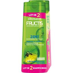 Fructis Shampooing fortifiant 2 en 1 les 2 flacons de 250 ml