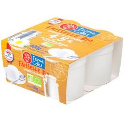 Faisselle BIO, fromage blanc au lait pasteurisé Faisselle BIO, fromage blanc au lait pasteurisé,Ferme Collet,Les 4 pots de 100 Gr