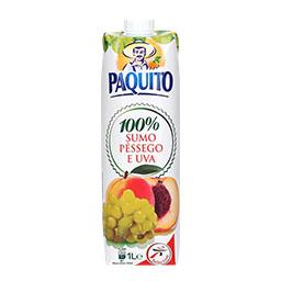 Sumo 100% pêssego e uva