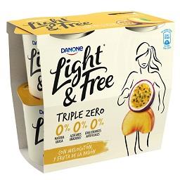 Iogurte Light & free pêssego e maracujá