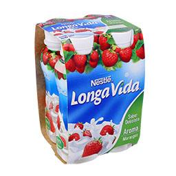 Iogurte líquido de morango